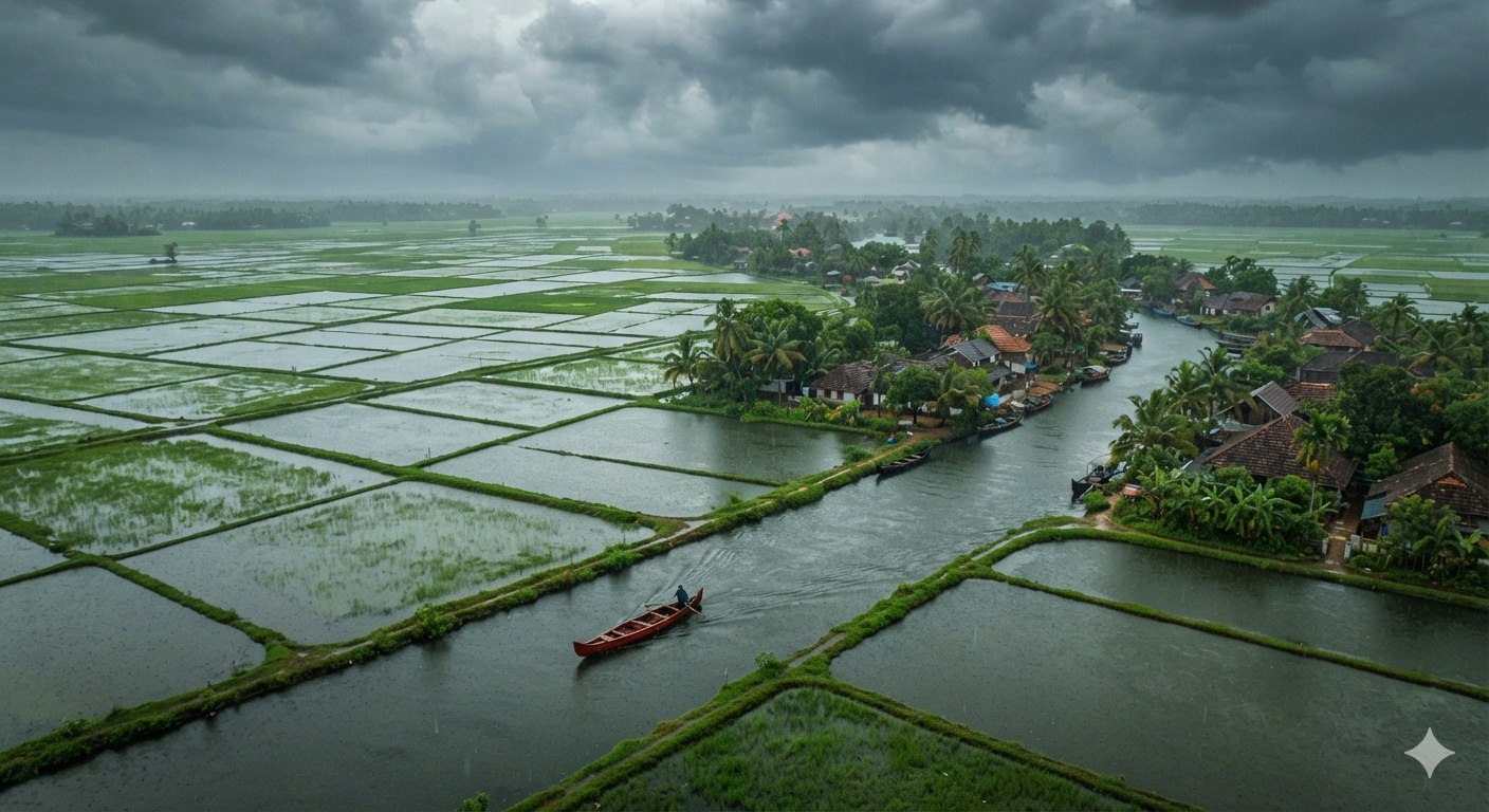 Kerala monsoon aerial